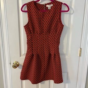 Orange& black cocktail dress